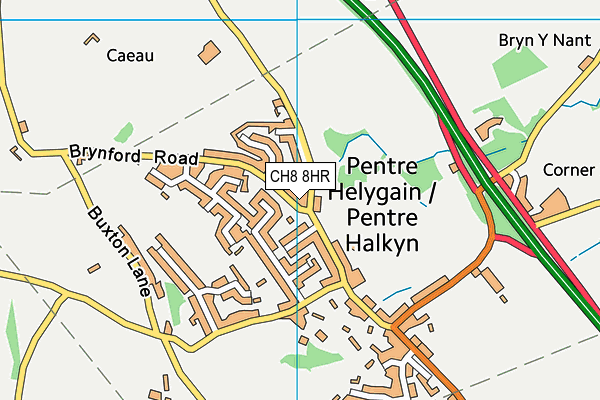 CH8 8HR map - OS VectorMap District (Ordnance Survey)