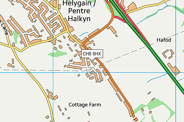 CH8 8HX map - OS VectorMap District (Ordnance Survey)