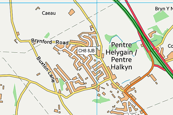 CH8 8JB map - OS VectorMap District (Ordnance Survey)