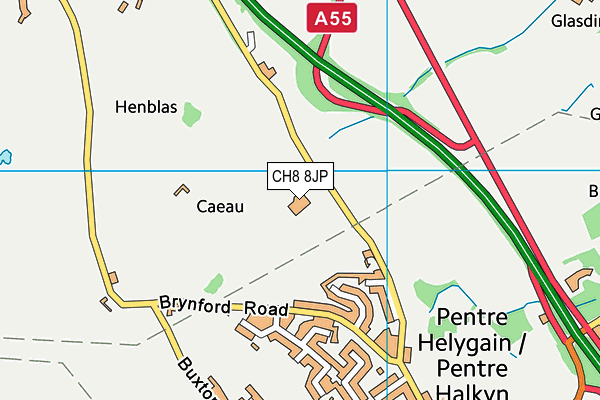 CH8 8JP map - OS VectorMap District (Ordnance Survey)