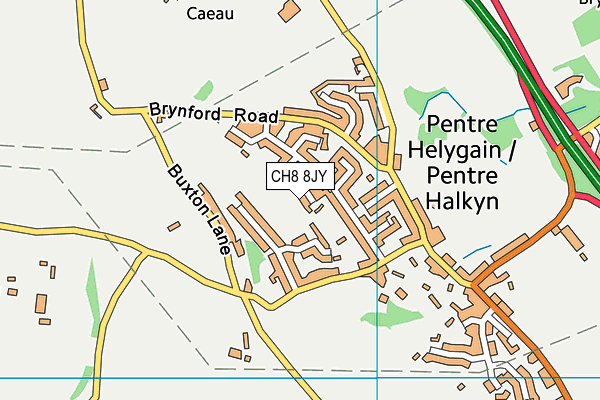 CH8 8JY map - OS VectorMap District (Ordnance Survey)