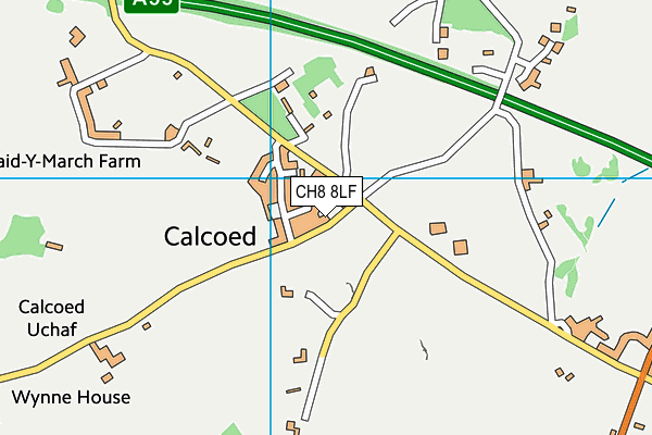 CH8 8LF map - OS VectorMap District (Ordnance Survey)