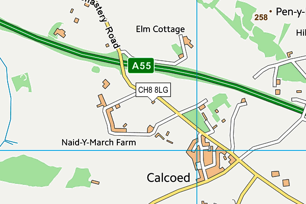 CH8 8LG map - OS VectorMap District (Ordnance Survey)