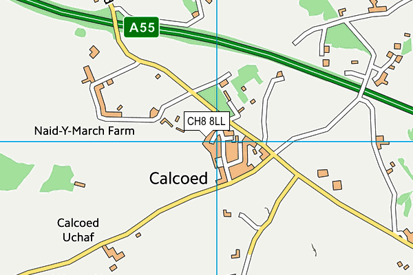 CH8 8LL map - OS VectorMap District (Ordnance Survey)