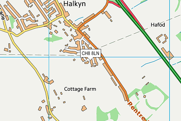 CH8 8LN map - OS VectorMap District (Ordnance Survey)