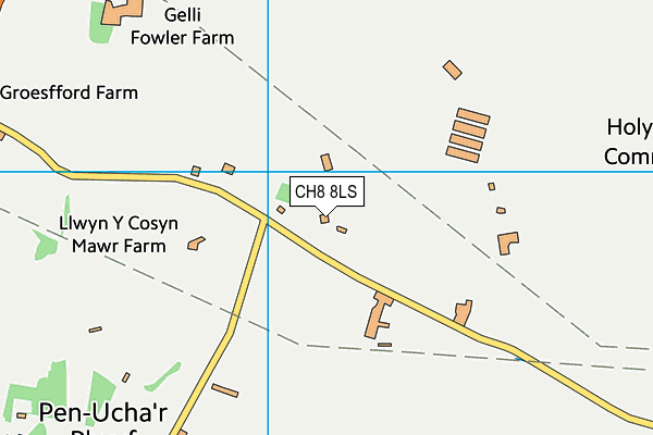 CH8 8LS map - OS VectorMap District (Ordnance Survey)