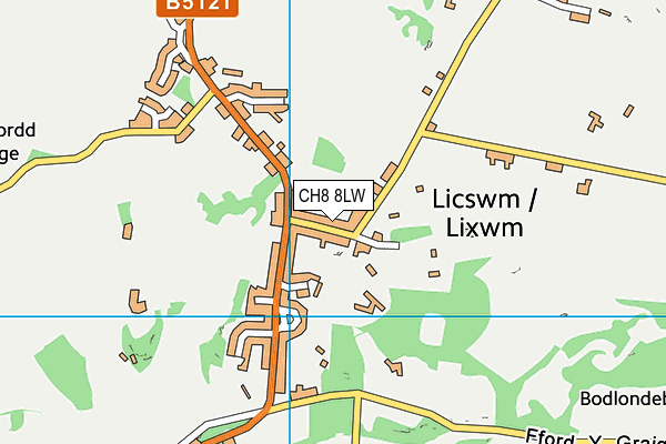 CH8 8LW map - OS VectorMap District (Ordnance Survey)