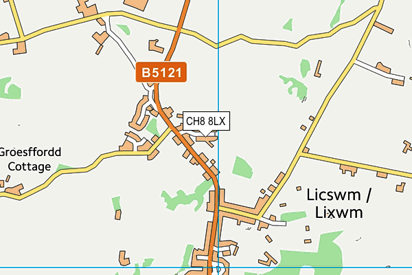 CH8 8LX map - OS VectorMap District (Ordnance Survey)