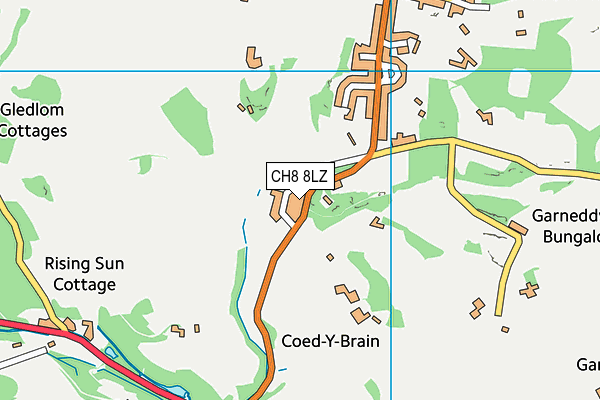 CH8 8LZ map - OS VectorMap District (Ordnance Survey)