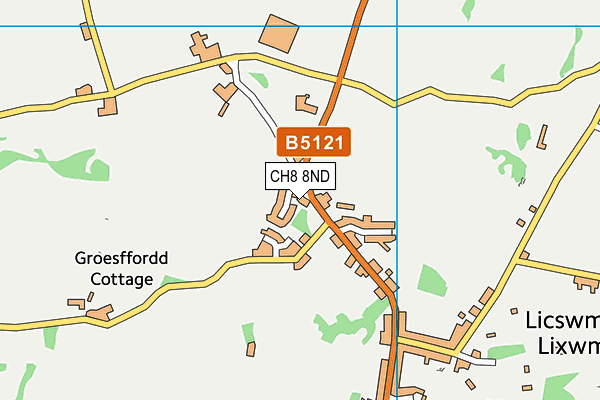 CH8 8ND map - OS VectorMap District (Ordnance Survey)