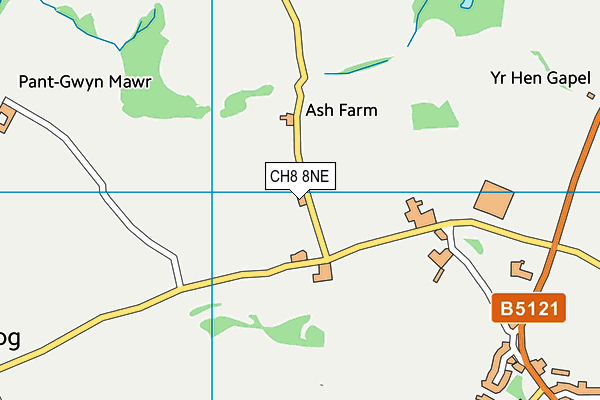 CH8 8NE map - OS VectorMap District (Ordnance Survey)