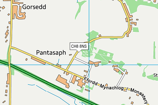 CH8 8NS map - OS VectorMap District (Ordnance Survey)