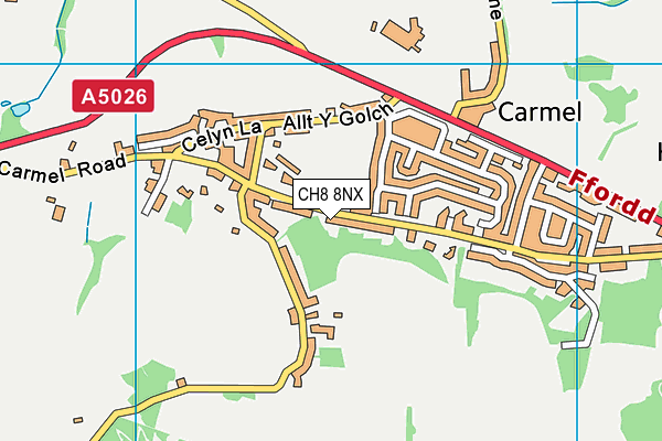 CH8 8NX map - OS VectorMap District (Ordnance Survey)