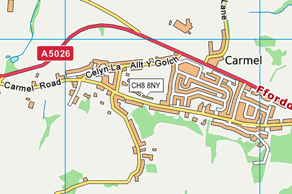 CH8 8NY map - OS VectorMap District (Ordnance Survey)