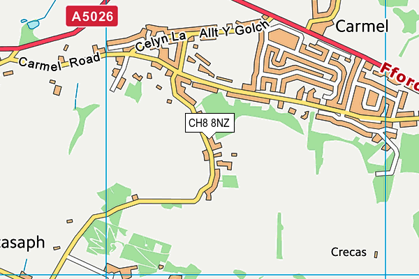 CH8 8NZ map - OS VectorMap District (Ordnance Survey)