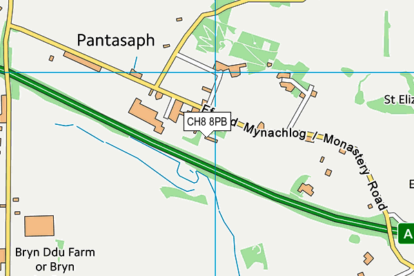 CH8 8PB map - OS VectorMap District (Ordnance Survey)