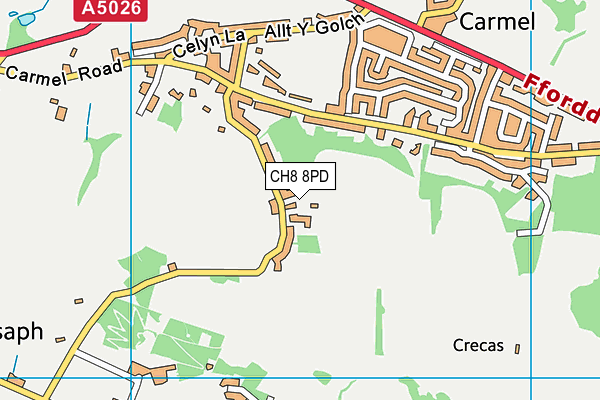 CH8 8PD map - OS VectorMap District (Ordnance Survey)