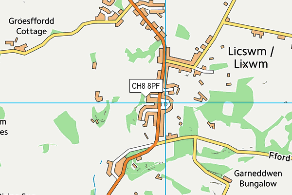 CH8 8PF map - OS VectorMap District (Ordnance Survey)