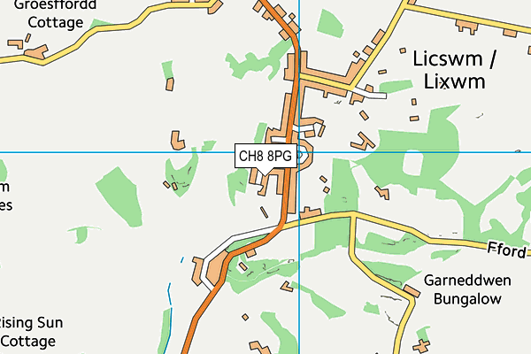 CH8 8PG map - OS VectorMap District (Ordnance Survey)