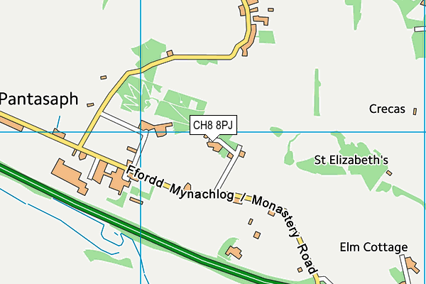 CH8 8PJ map - OS VectorMap District (Ordnance Survey)