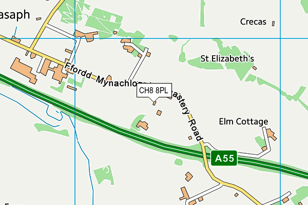 CH8 8PL map - OS VectorMap District (Ordnance Survey)