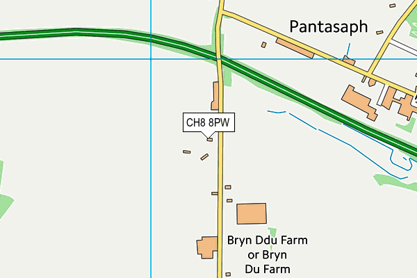 CH8 8PW map - OS VectorMap District (Ordnance Survey)