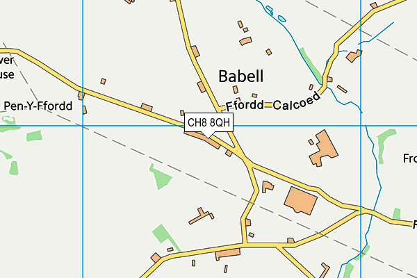 CH8 8QH map - OS VectorMap District (Ordnance Survey)