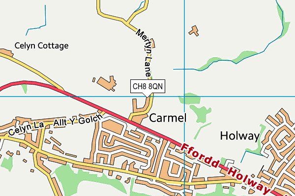 CH8 8QN map - OS VectorMap District (Ordnance Survey)