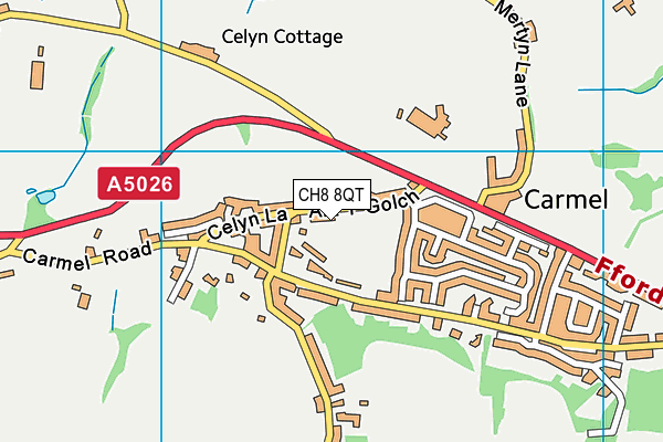 CH8 8QT map - OS VectorMap District (Ordnance Survey)