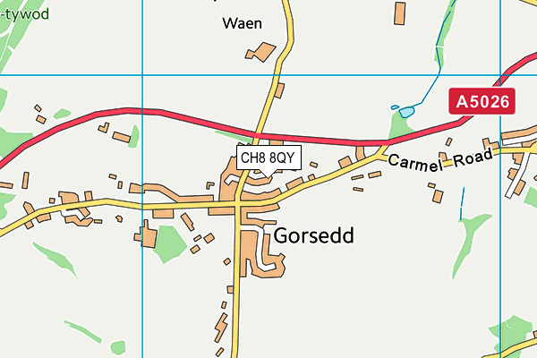 CH8 8QY map - OS VectorMap District (Ordnance Survey)