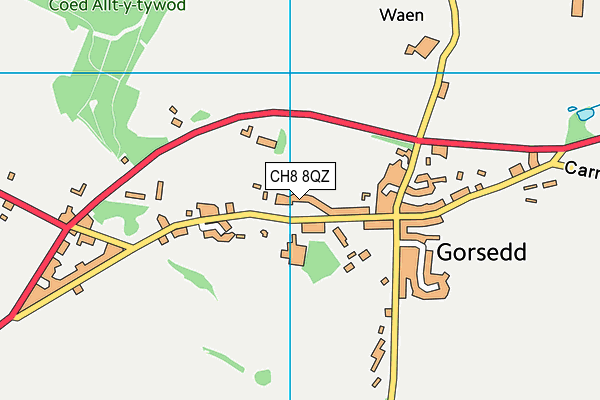 CH8 8QZ map - OS VectorMap District (Ordnance Survey)