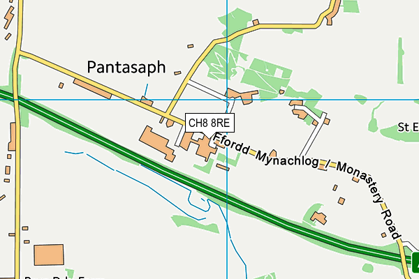 CH8 8RE map - OS VectorMap District (Ordnance Survey)