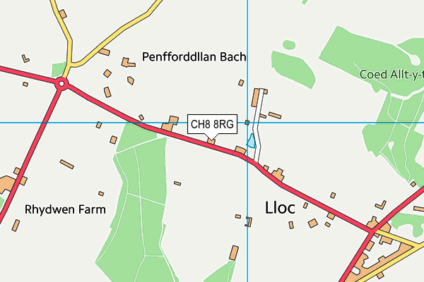 CH8 8RG map - OS VectorMap District (Ordnance Survey)