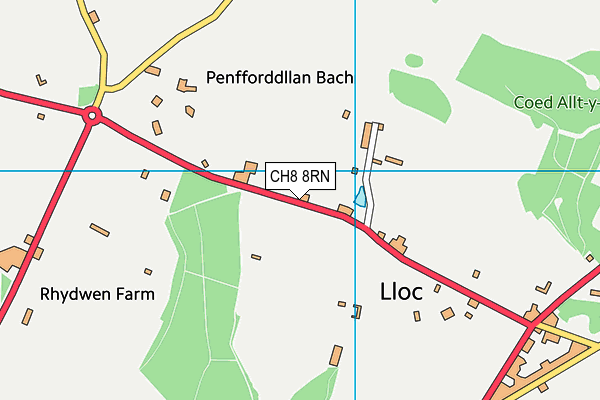 CH8 8RN map - OS VectorMap District (Ordnance Survey)