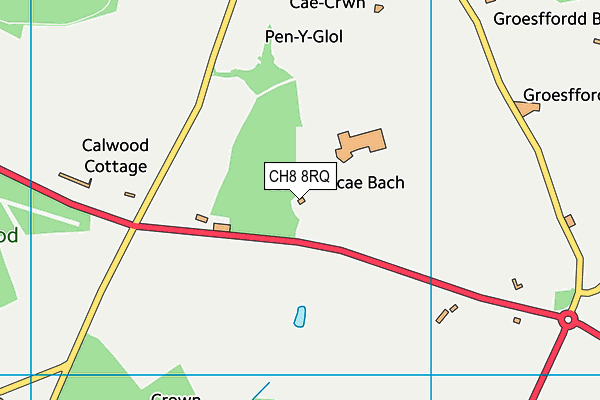 CH8 8RQ map - OS VectorMap District (Ordnance Survey)