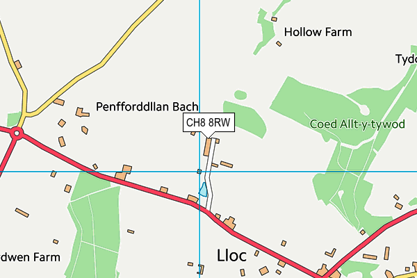 CH8 8RW map - OS VectorMap District (Ordnance Survey)