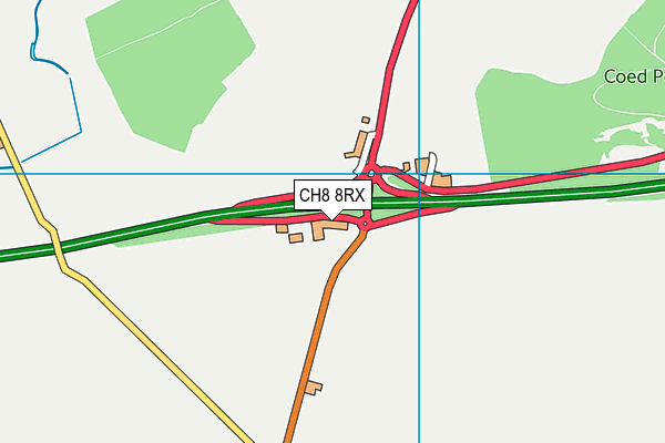 CH8 8RX map - OS VectorMap District (Ordnance Survey)