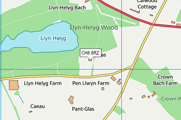 CH8 8RZ map - OS VectorMap District (Ordnance Survey)