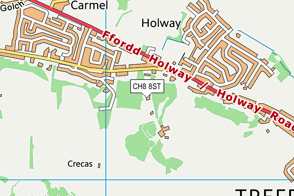 CH8 8ST map - OS VectorMap District (Ordnance Survey)