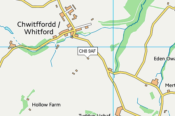 CH8 9AF map - OS VectorMap District (Ordnance Survey)