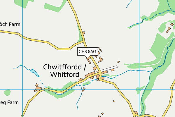 CH8 9AG map - OS VectorMap District (Ordnance Survey)