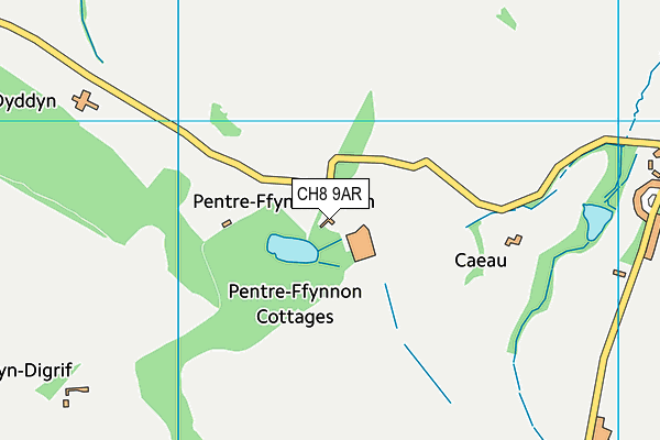 CH8 9AR map - OS VectorMap District (Ordnance Survey)