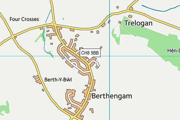 CH8 9BB map - OS VectorMap District (Ordnance Survey)