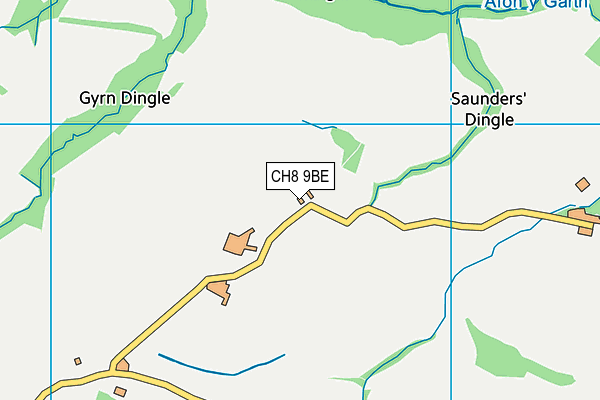 CH8 9BE map - OS VectorMap District (Ordnance Survey)