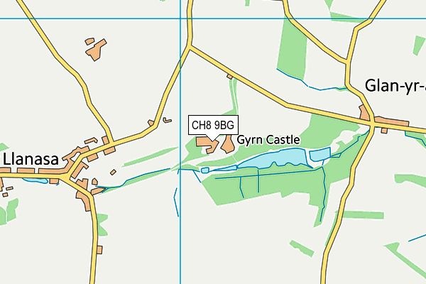 CH8 9BG map - OS VectorMap District (Ordnance Survey)