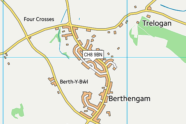 CH8 9BN map - OS VectorMap District (Ordnance Survey)