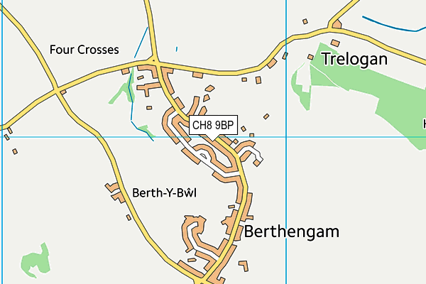 CH8 9BP map - OS VectorMap District (Ordnance Survey)