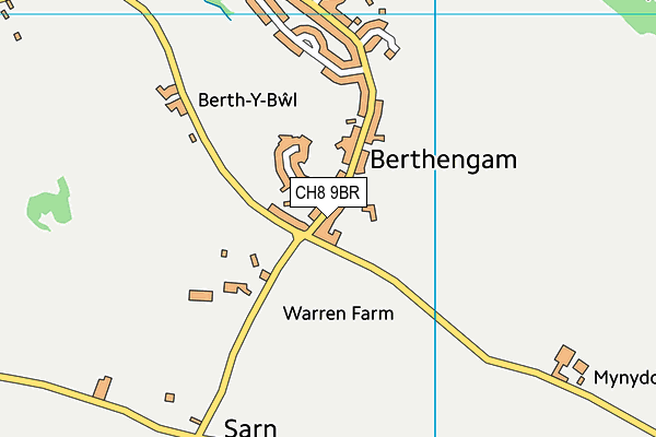 CH8 9BR map - OS VectorMap District (Ordnance Survey)
