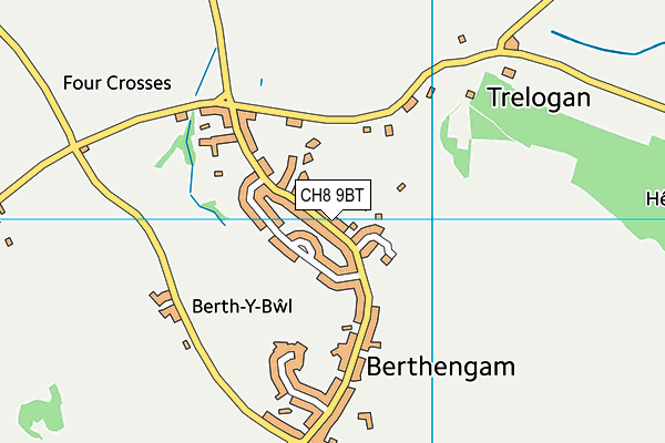CH8 9BT map - OS VectorMap District (Ordnance Survey)