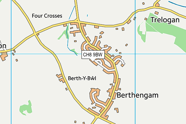 CH8 9BW map - OS VectorMap District (Ordnance Survey)
